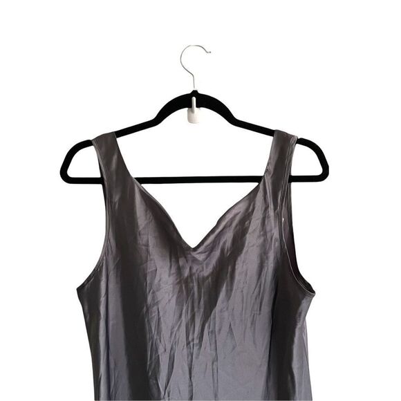 𝅺VANITY FAIR Vintage Sleeveless Long Nightgown Nightdress Grey L - Picture 5 of 9
